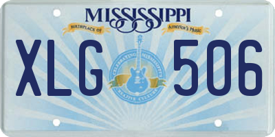 MS license plate XLG506