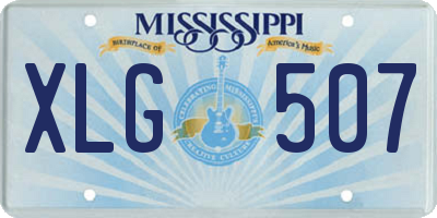 MS license plate XLG507