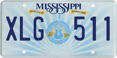 MS license plate XLG511