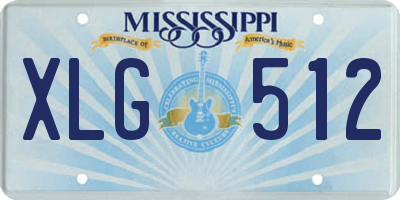 MS license plate XLG512