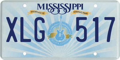 MS license plate XLG517