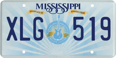 MS license plate XLG519