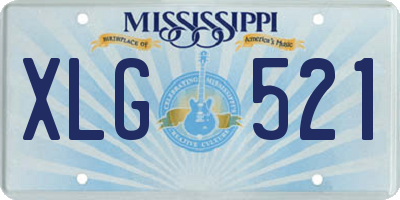 MS license plate XLG521