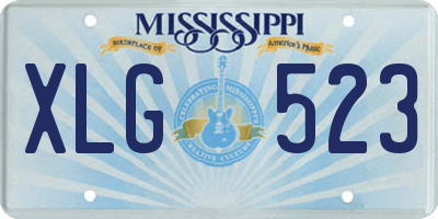 MS license plate XLG523