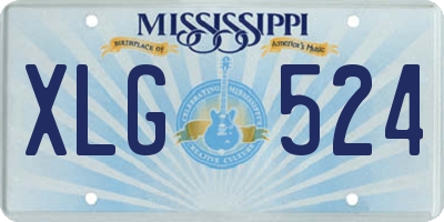 MS license plate XLG524