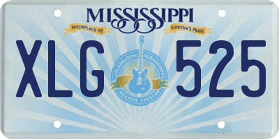 MS license plate XLG525