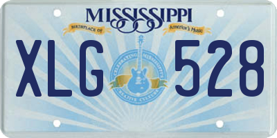 MS license plate XLG528