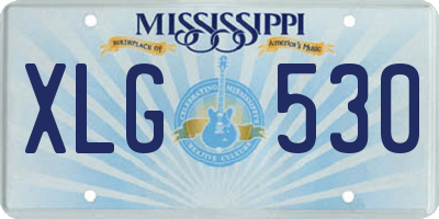 MS license plate XLG530