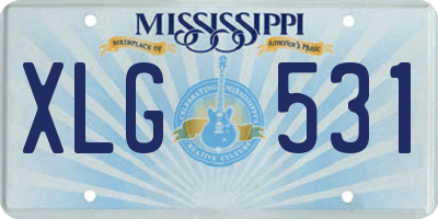 MS license plate XLG531