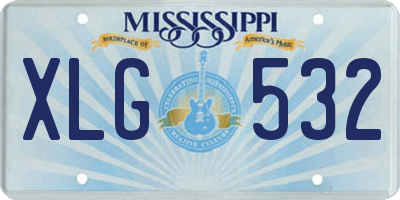 MS license plate XLG532