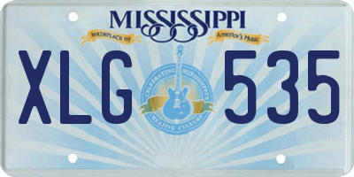 MS license plate XLG535