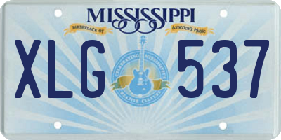 MS license plate XLG537