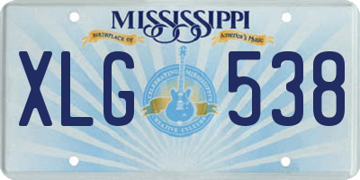MS license plate XLG538