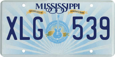MS license plate XLG539