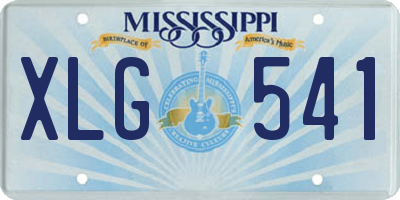 MS license plate XLG541