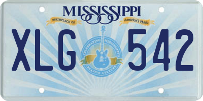 MS license plate XLG542
