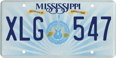 MS license plate XLG547