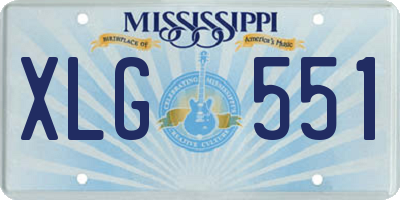 MS license plate XLG551
