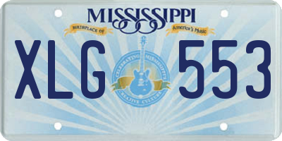 MS license plate XLG553