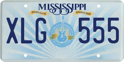 MS license plate XLG555