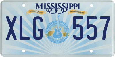MS license plate XLG557