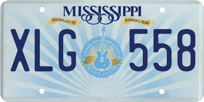 MS license plate XLG558
