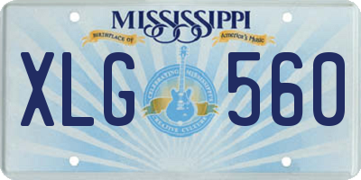 MS license plate XLG560