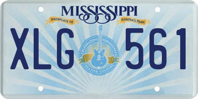 MS license plate XLG561