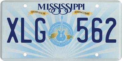 MS license plate XLG562