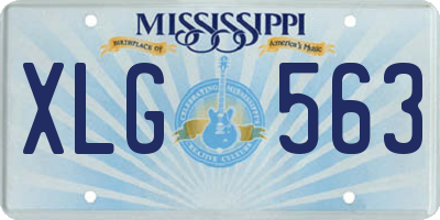MS license plate XLG563
