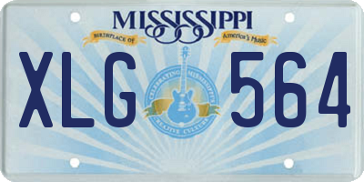 MS license plate XLG564