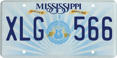 MS license plate XLG566
