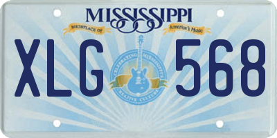 MS license plate XLG568