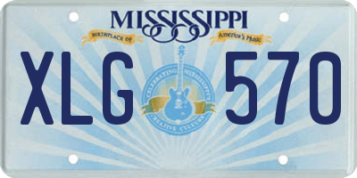 MS license plate XLG570
