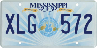MS license plate XLG572