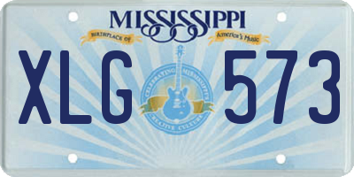 MS license plate XLG573