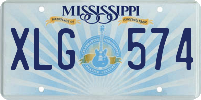 MS license plate XLG574