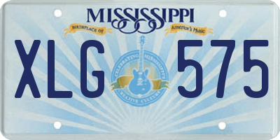 MS license plate XLG575