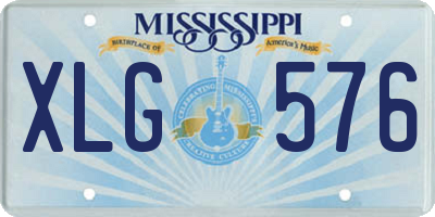 MS license plate XLG576