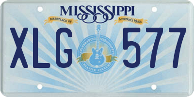 MS license plate XLG577