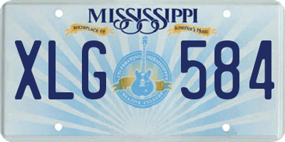 MS license plate XLG584