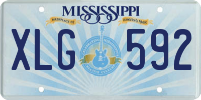 MS license plate XLG592