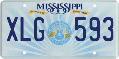 MS license plate XLG593