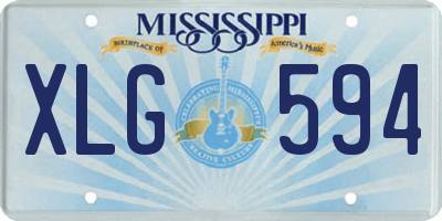 MS license plate XLG594