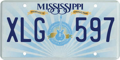 MS license plate XLG597