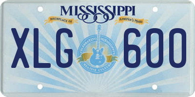 MS license plate XLG600