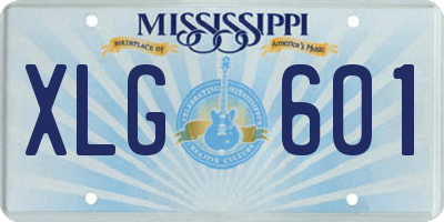 MS license plate XLG601