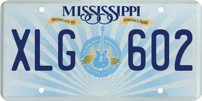 MS license plate XLG602