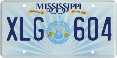 MS license plate XLG604