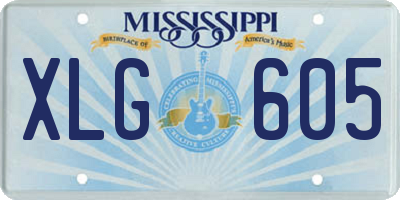 MS license plate XLG605